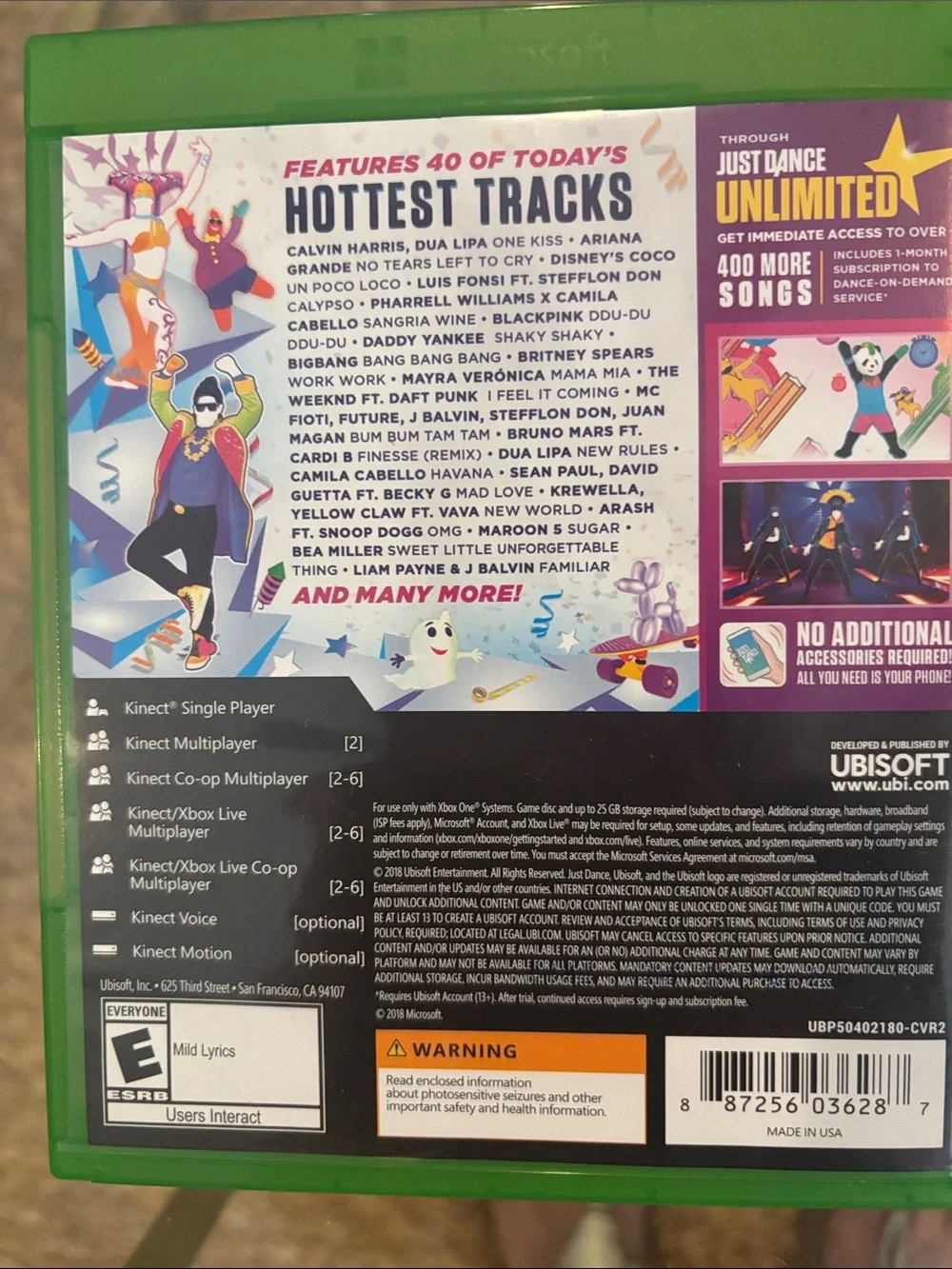 Just Dance 2019 Xbox One Game - White Disc with Multicolor Accents